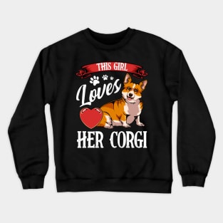 Corgi Love Dog Owner Lover Statement Heart - Welsh Corgi Crewneck Sweatshirt